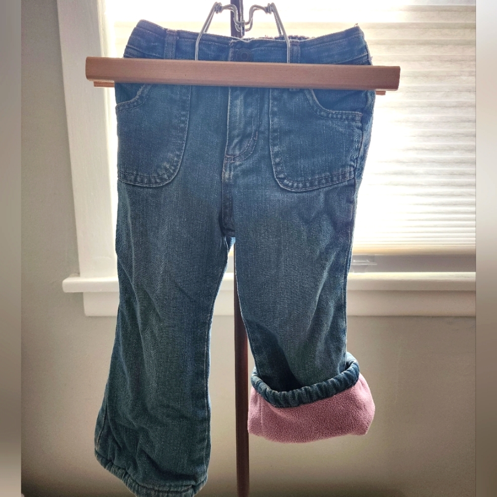 OLD NAVY Baby Girls 18/24M Fleece Lined Jeans